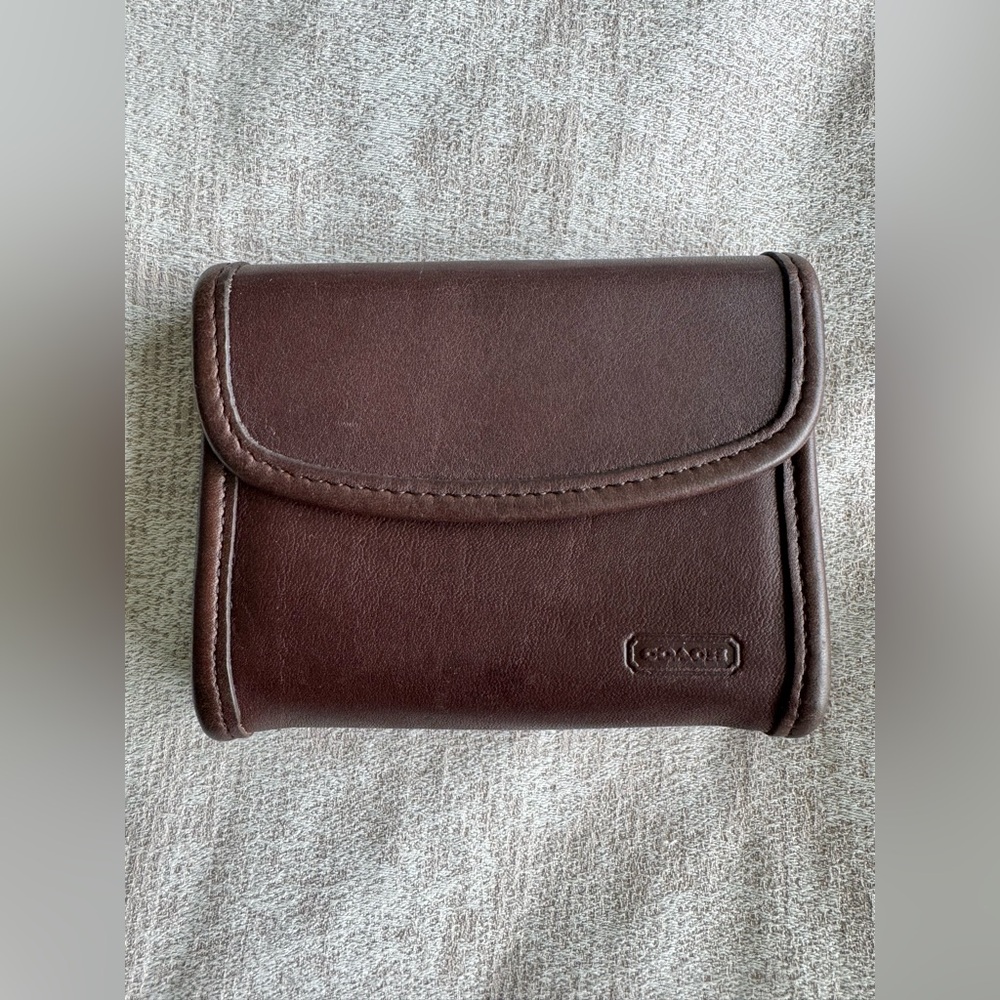 Vintage Coach Multifunction Wallet - Mahogany